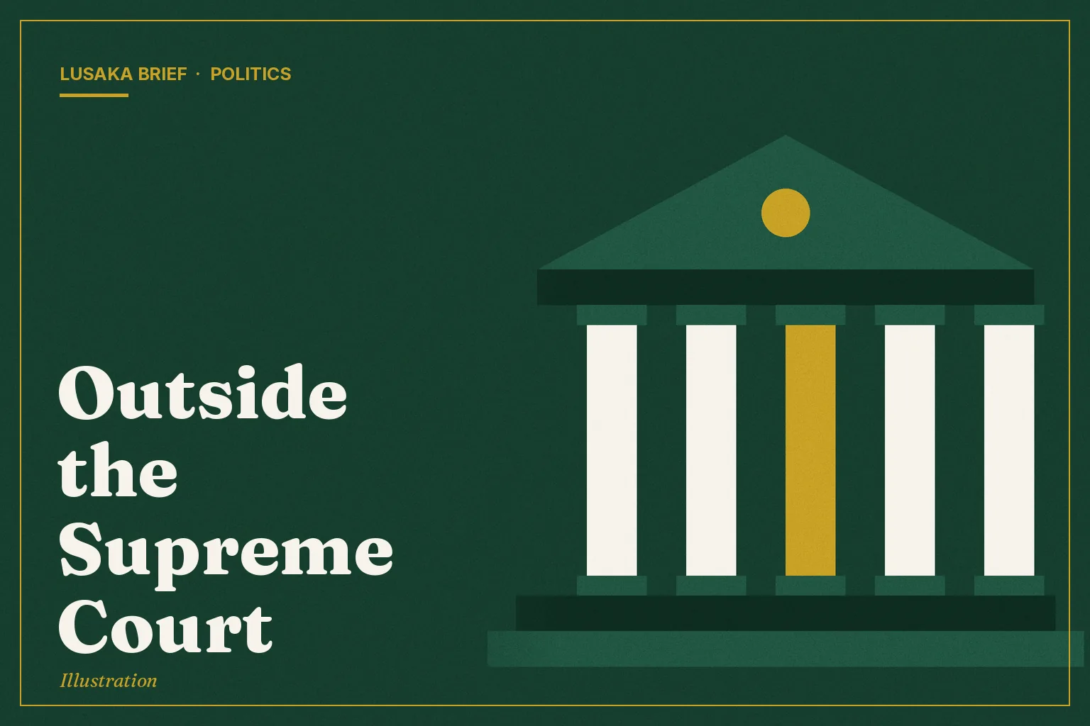 Illustration: Outside the Supreme Court