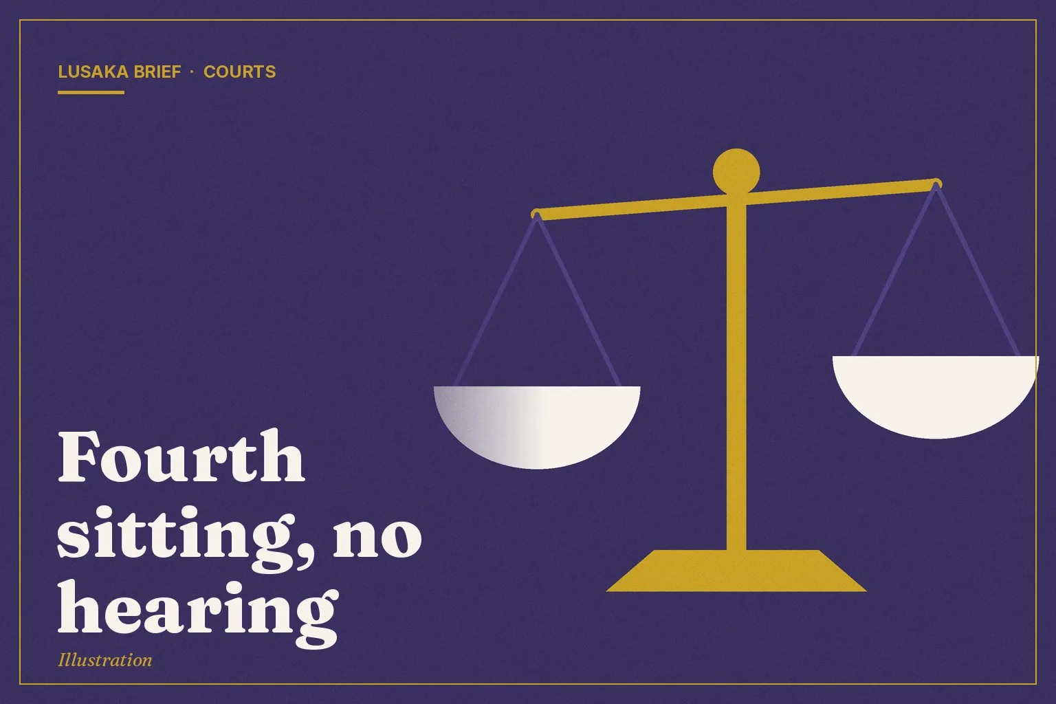 Illustration: Fourth sitting, no hearing