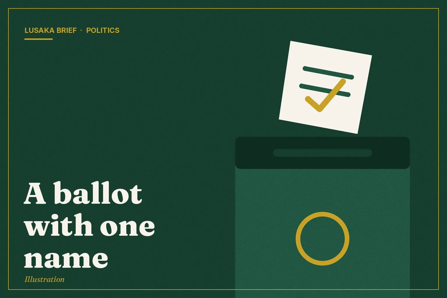 Illustration: A ballot with one name
